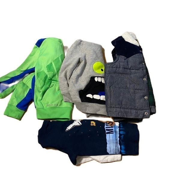 2T Sweatshirt Vest Long Sleeve Clothing Bundle Monster Halloween Nike Button - Picture 1 of 7